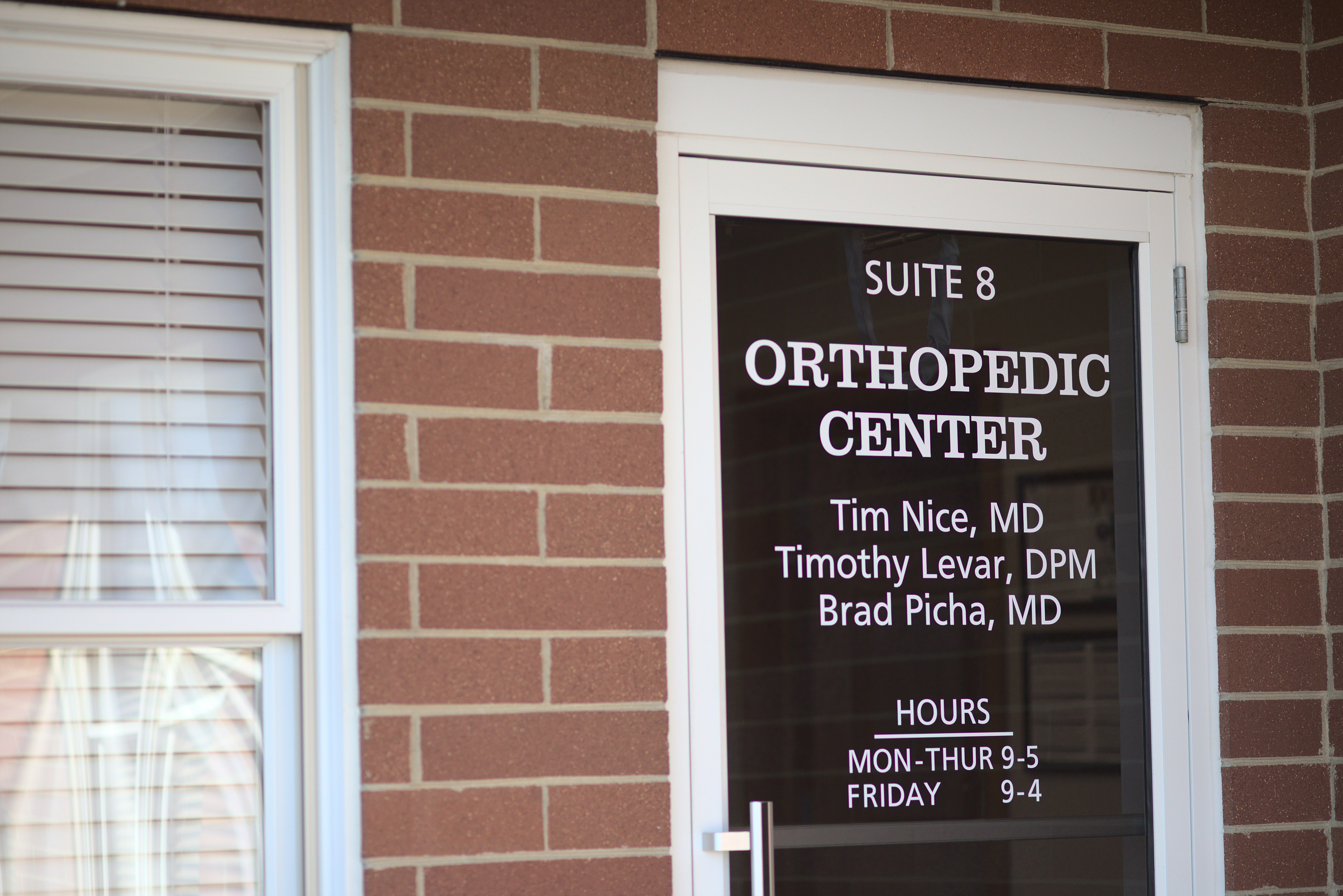 Suite 8 Orthopedic Center door